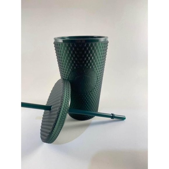 Starbucks Limited Edition Matte Dark Green Studded Grande Tumbler - Picture 3 of 3